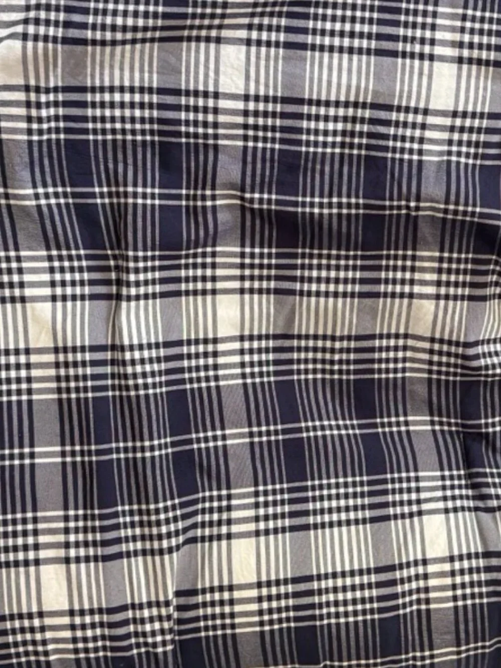 UGG Twin Blue White Plaid Sherpa Comforter